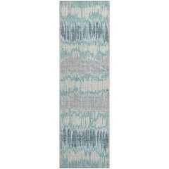 Premium Machine Washable Mayfield AMF755 Teal 2'3" x 7'6" Runner Rug