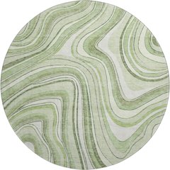 Premium Machine Washable Mayfield AMF756 Aloe 8' x 8' Round Rug