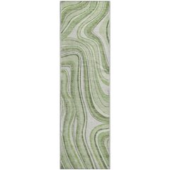 Premium Machine Washable Mayfield AMF756 Aloe 2'3" x 7'6" Runner Rug
