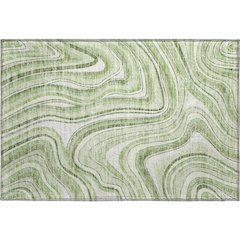 Premium Machine Washable Mayfield AMF756 Aloe 1'8" x 2'6" Rug