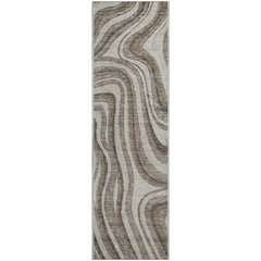 Premium Machine Washable Mayfield AMF756 Brown 2'3" x 7'6" Runner Rug