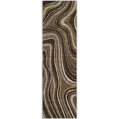 Premium Machine Washable Mayfield AMF756 Fudge 2'3" x 7'6" Runner Rug