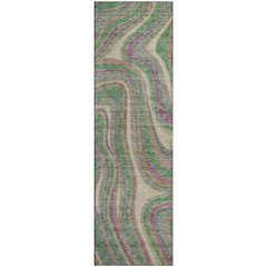 Premium Machine Washable Mayfield AMF756 Graphite 2'3" x 7'6" Runner Rug