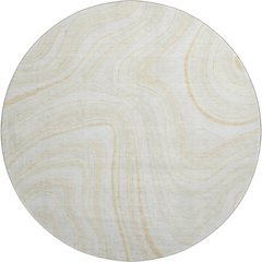 Premium Machine Washable Mayfield AMF756 Ivory 8' x 8' Round Rug