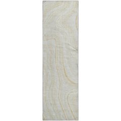 Premium Machine Washable Mayfield AMF756 Ivory 2'3" x 7'6" Runner Rug