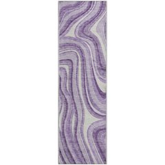 Premium Machine Washable Mayfield AMF756 Lavender 2'3" x 7'6" Runner Rug