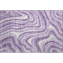 Premium Machine Washable Mayfield AMF756 Lavender 1'8" x 2'6" Rug