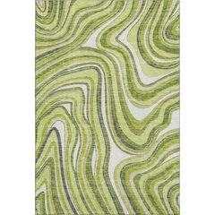Premium Machine Washable Mayfield AMF756 Lime 2'6" x 3'10" Rug