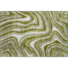 Premium Machine Washable Mayfield AMF756 Olive 1'8" x 2'6" Rug