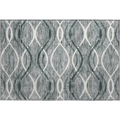 Premium Machine Washable Mayfield AMF757 Gray 1'8" x 2'6" Rug