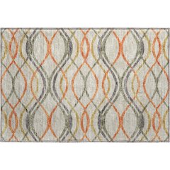 Premium Machine Washable Mayfield AMF757 Orange 1'8" x 2'6" Rug