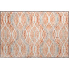Premium Machine Washable Mayfield AMF757 Peach 1'8" x 2'6" Rug