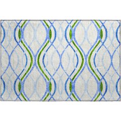 Premium Machine Washable Mayfield AMF757 Sky 1'8" x 2'6" Rug