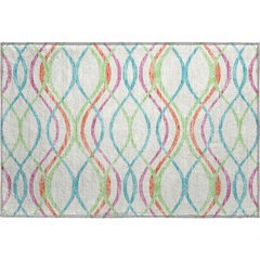 Premium Machine Washable Mayfield AMF757 White 1'8" x 2'6" Rug