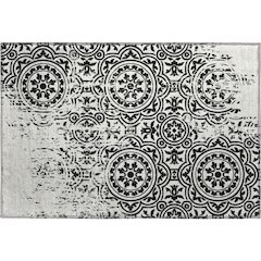 Premium Machine Washable Mayfield AMF758 Black 1'8" x 2'6" Rug