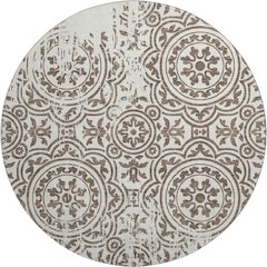 Premium Machine Washable Mayfield AMF758 Chocolate 8' x 8' Round Rug