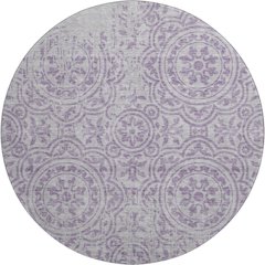 Premium Machine Washable Mayfield AMF758 Lavender 8' x 8' Round Rug