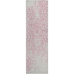Premium Machine Washable Mayfield AMF758 Pink 2'3" x 7'6" Runner Rug