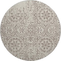 Premium Machine Washable Mayfield AMF758 Taupe 8' x 8' Round Rug