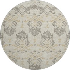 Premium Machine Washable Mayfield AMF759 Beige 8' x 8' Round Rug