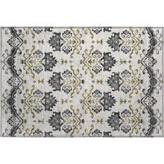 Premium Machine Washable Mayfield AMF759 Black 1'8" x 2'6" Rug