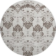 Premium Machine Washable Mayfield AMF759 Chocolate 8' x 8' Round Rug
