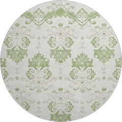 Premium Machine Washable Mayfield AMF759 Green 8' x 8' Round Rug