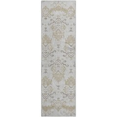 Premium Machine Washable Mayfield AMF759 Ivory 2'3" x 7'6" Runner Rug