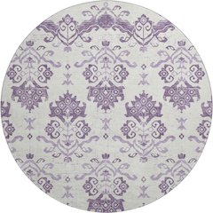 Premium Machine Washable Mayfield AMF759 Purple 8' x 8' Round Rug