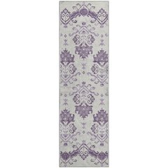 Premium Machine Washable Mayfield AMF759 Purple 2'3" x 7'6" Runner Rug