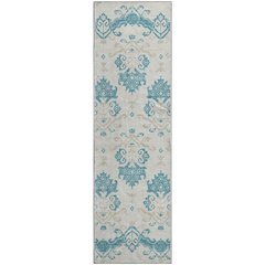 Premium Machine Washable Mayfield AMF759 Teal 2'3" x 7'6" Runner Rug