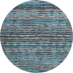 Premium Machine Washable Mayfield  Peacock 8' x 8' Round Rug