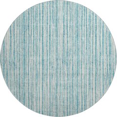 Premium Machine Washable Mayfield AMF760 Teal 8' x 8' Round Rug