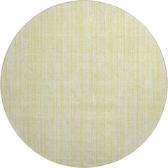 Premium Machine Washable Mayfield AMF760 Yellow 8' x 8' Round Rug