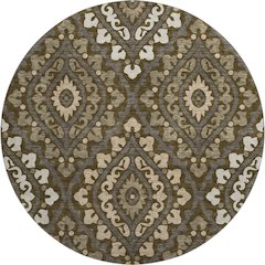 Premium Machine Washable Mayfield AMF761 Fudge 8' x 8' Round Rug