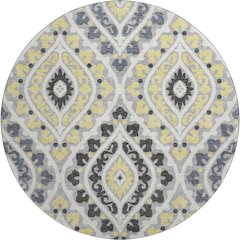 Premium Machine Washable Mayfield AMF761 Gray 8' x 8' Round Rug