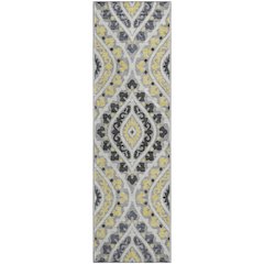Premium Machine Washable Mayfield AMF761 Gray 2'3" x 7'6" Runner Rug