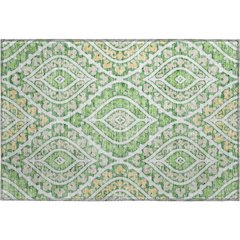 Premium Machine Washable Mayfield AMF761 Green 1'8" x 2'6" Rug