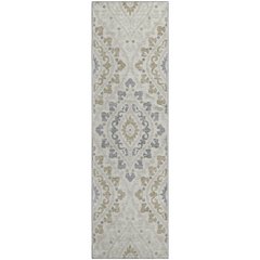 Premium Machine Washable Mayfield AMF761 Ivory 2'3" x 7'6" Runner Rug