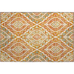 Premium Machine Washable Mayfield AMF761 Orange 1'8" x 2'6" Rug