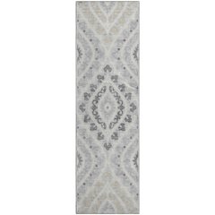 Premium Machine Washable Mayfield AMF761 Silver 2'3" x 7'6" Runner Rug