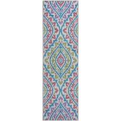 Premium Machine Washable Mayfield AMF761 White 2'3" x 7'6" Runner Rug