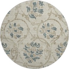 Premium Machine Washable Mayfield AMF762 Beige 8' x 8' Round Rug