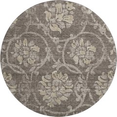 Premium Machine Washable Mayfield AMF762 Brown 8' x 8' Round Rug