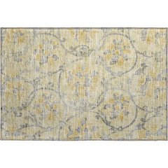 Premium Machine Washable Mayfield AMF762 Gold 1'8" x 2'6" Rug