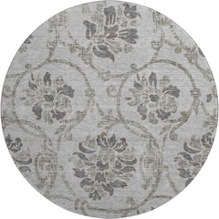 Premium Machine Washable Mayfield AMF762 Gray 8' x 8' Round Rug