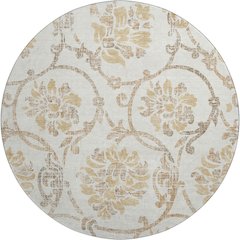 Premium Machine Washable Mayfield AMF762 Ivory 8' x 8' Round Rug