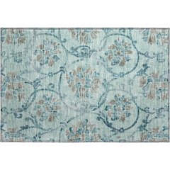 Premium Machine Washable Mayfield AMF762 Teal 1'8" x 2'6" Rug