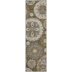 Premium Machine Washable Mayfield AMF763 Brown 2'3" x 7'6" Runner Rug