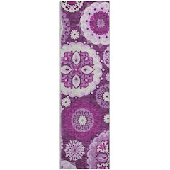 Premium Machine Washable Mayfield AMF763 Eggplant 2'3" x 7'6" Runner Rug